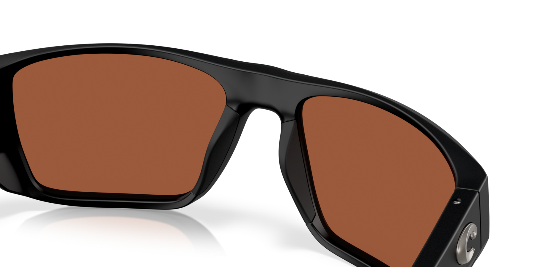 Costa Del Mar Polarised Sunglasses 06S9118 Finlet Matte Black w/ Green Mirror 580G
