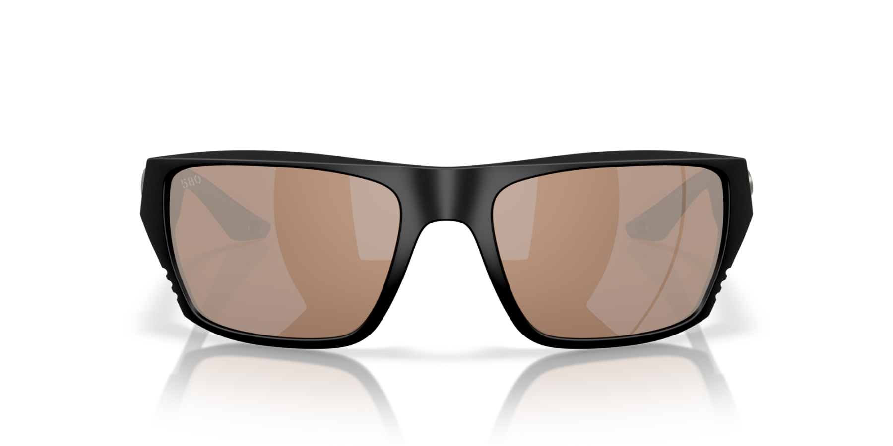 Costa Del Mar Polarised Sunglasses 06S9118 Finlet Matte Black w/ Copper Silver Mirror 580G
