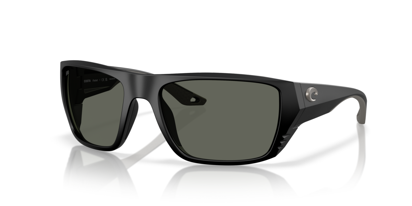 Costa Del Mar Polarised Sunglasses 06S9118 Finlet Matte Black w/ Gray 580G