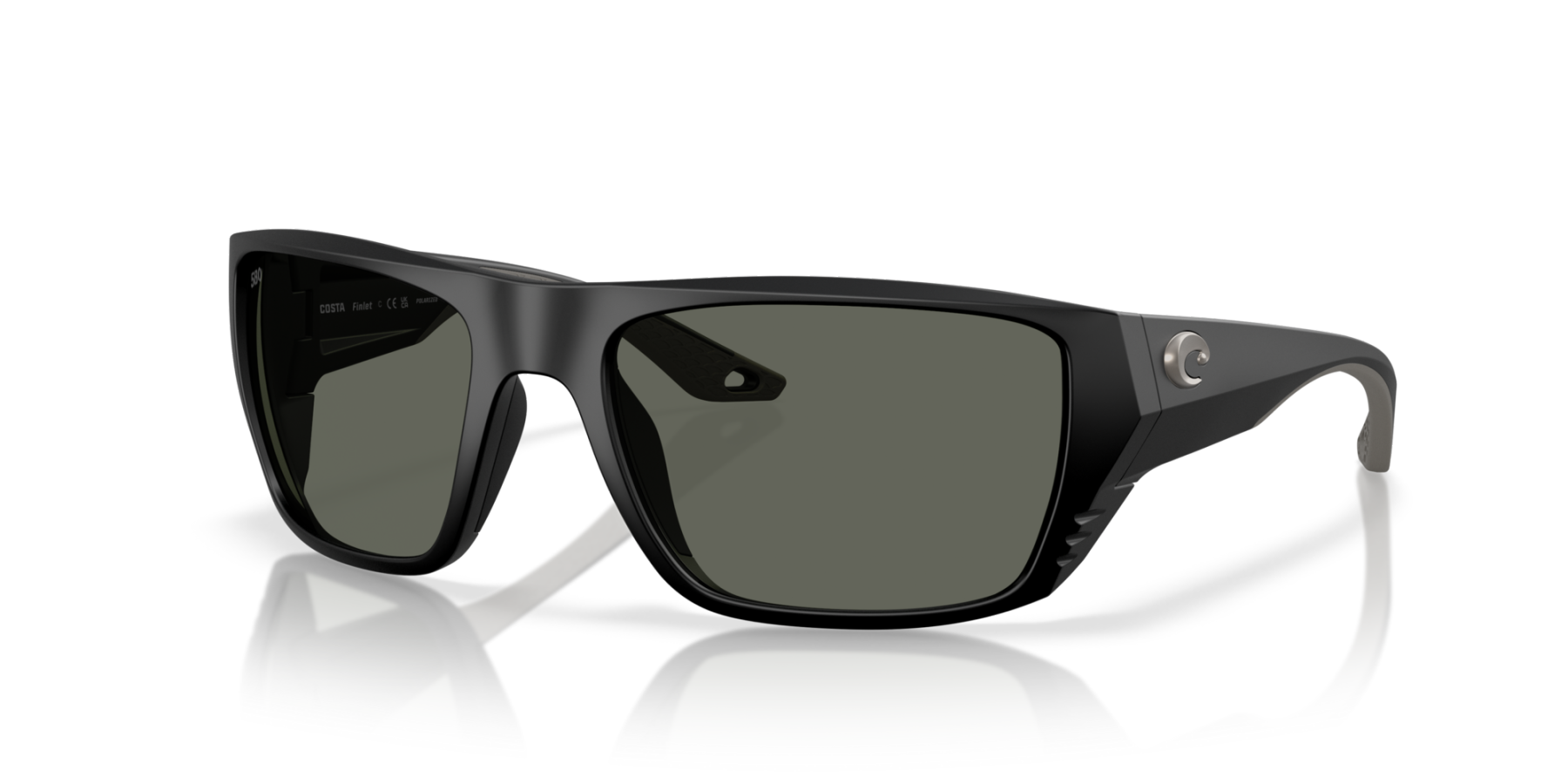 Costa Del Mar Polarised Sunglasses 06S9118 Finlet Matte Black w/ Gray 580G