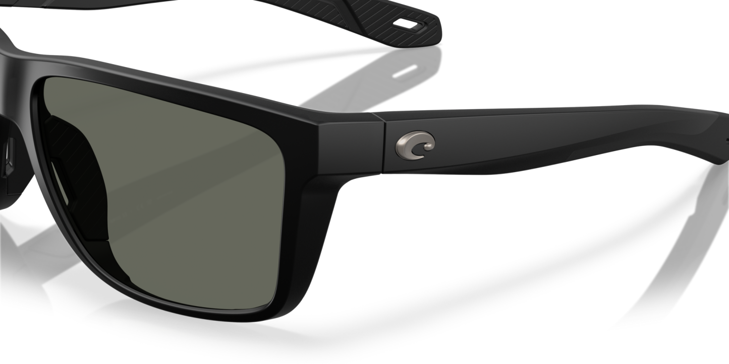 Costa Del Mar Polarised Sunglasses 06S9120 Broadbill II Matte Black w/ Gray 580G