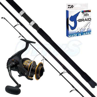 Daiwa BG BW & BG 4500 PE4 Spinning Fishing Combo