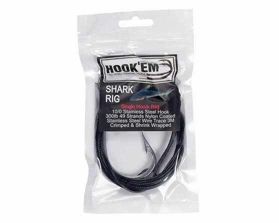 Hook'em Shark Rig 300lb single/doubble hook