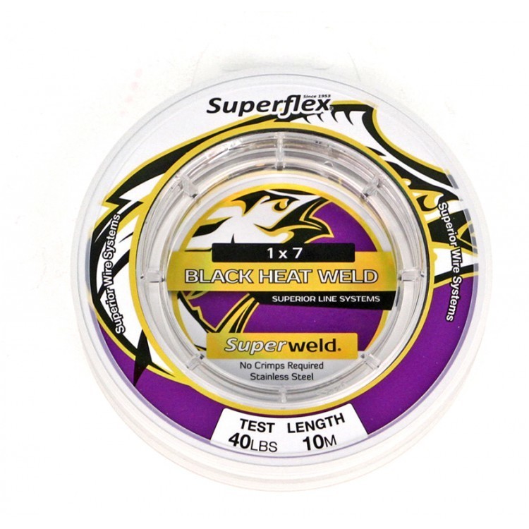 Superflex Superweld Black Heat weld 1x7 10m-Otto's  Tackle World