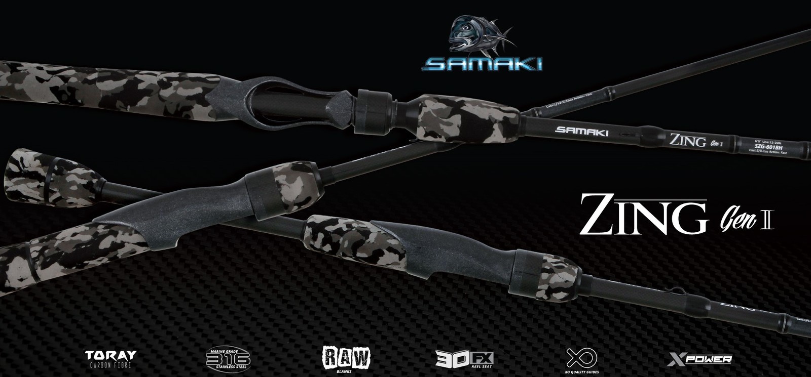 Samaki Zing Gen II Baitcasting Rods-Otto's  Tackle World