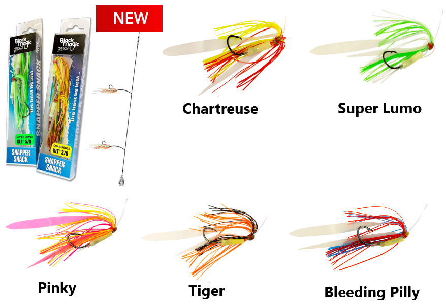 Black Magic Snapper Snack 2 Hook Paternoster Rig-Otto's Tackle World