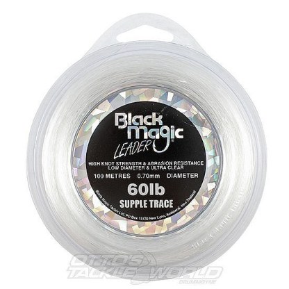 Black Magic Supple Trace Leader Line - Mono Leader Line-Otto's  Tackle World