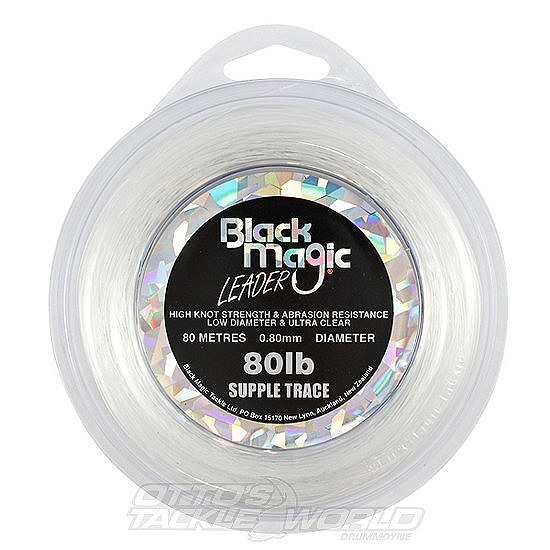 Black Magic Supple Trace Leader Line - Mono Leader Line-Otto's  Tackle World
