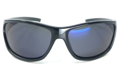 Blue Steel 4203 B02-TOS6 Shiny Black Blue Mirror Sunglasses