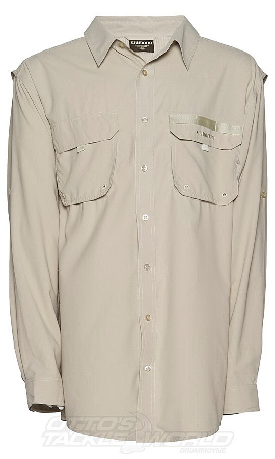 Shimano Vented Shirt Oatmeal-Otto's Tackle World