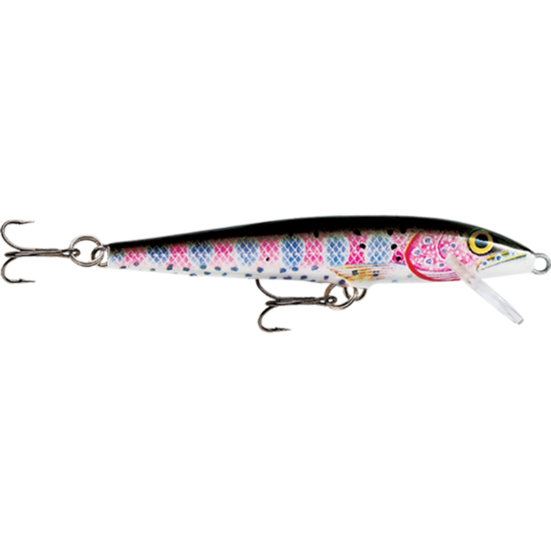 Rapala Original Floating Lure In Gold Fluorescent Red Pattern - Fishing