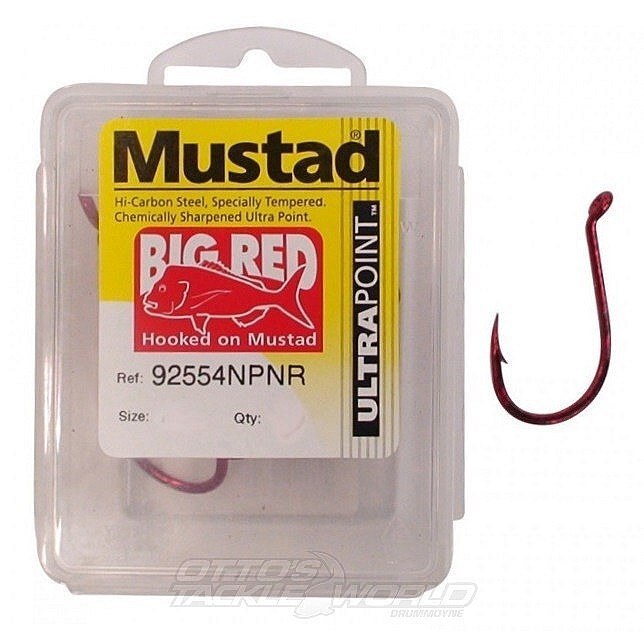 Mustad Big Red Fishing Hooks 25 pcs-Otto's  Tackle World