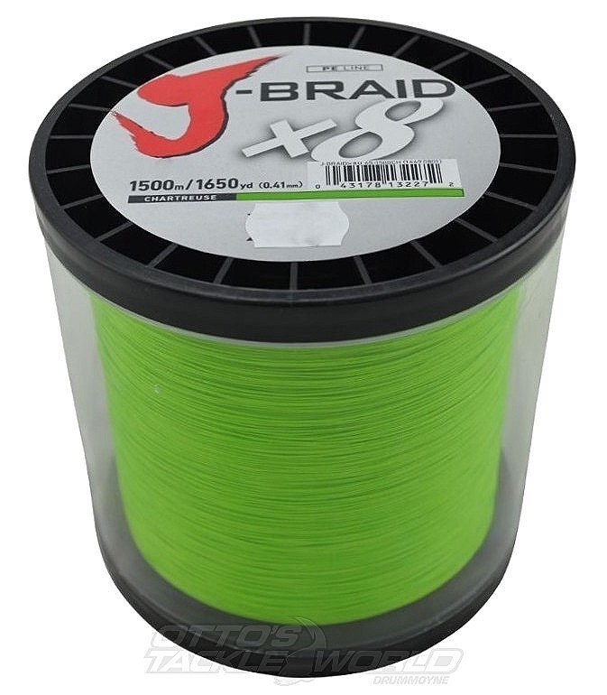 Daiwa J Braid x8 1500m Chartreuse-Otto's  Tackle World