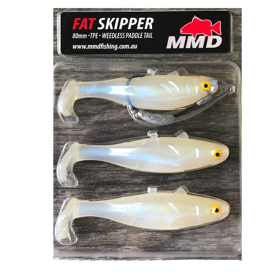 MMD Fat Skipper 80mm Weedless Paddle Tail Soft Plastic Fishing Lure-Otto's  Tackle World