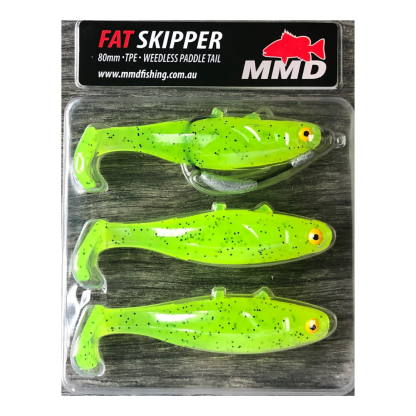 MMD Fat Skipper 80mm Weedless Paddle Tail Soft Plastic Fishing Lure-Otto's  Tackle World
