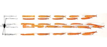 Pakula 12 inch Dredge 7 Drop Bar with 6 Single and 1 Triple BRAD J Strips