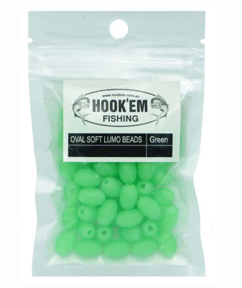 Hook'em Oval Soft Lumo Beads - 50 pack