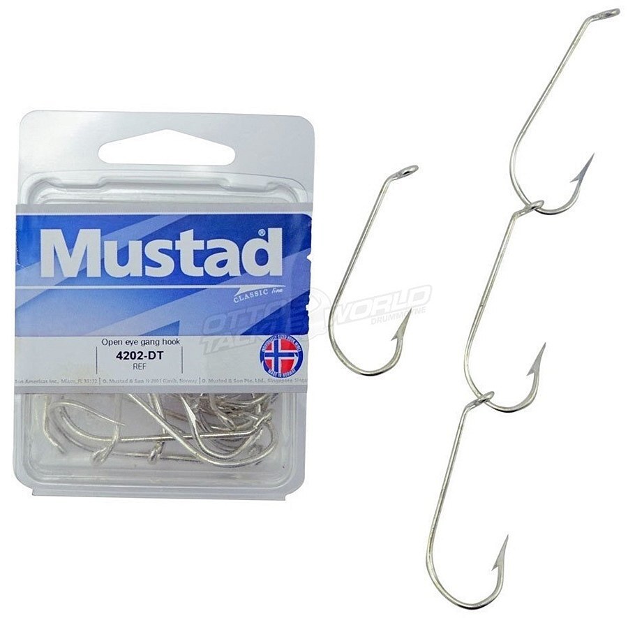 Mustad Open Eye Gang Fishing Hooks 25 pcs-Otto's  Tackle World