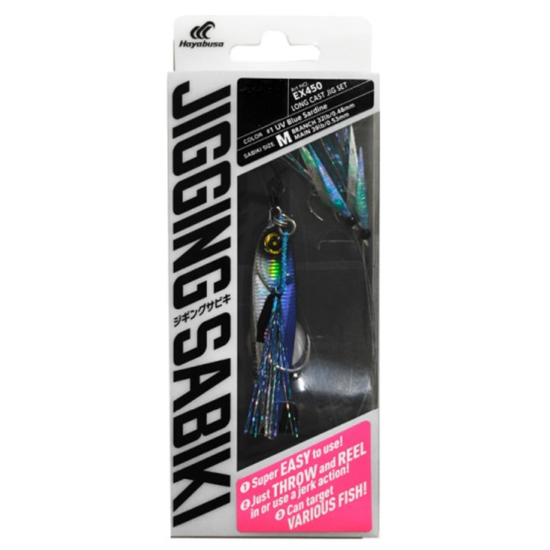Hayabusa Sabiki EX450 Long Cast Jig Set 80g Metal Fishing Lure