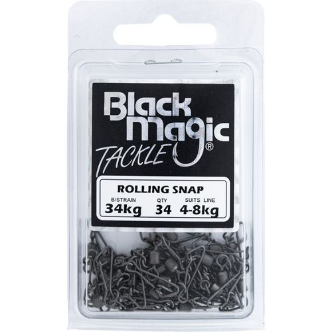 Black Magic Rolling Snap Swivels Economy Pack