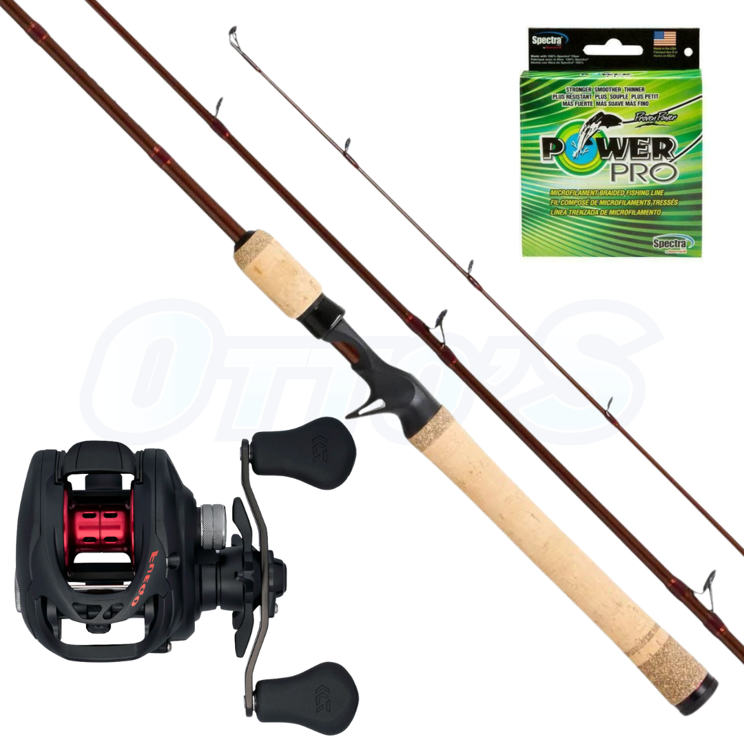Shimano Raider and Daiwa Fuego Light Baitcast Combo (LEFT HANDED)