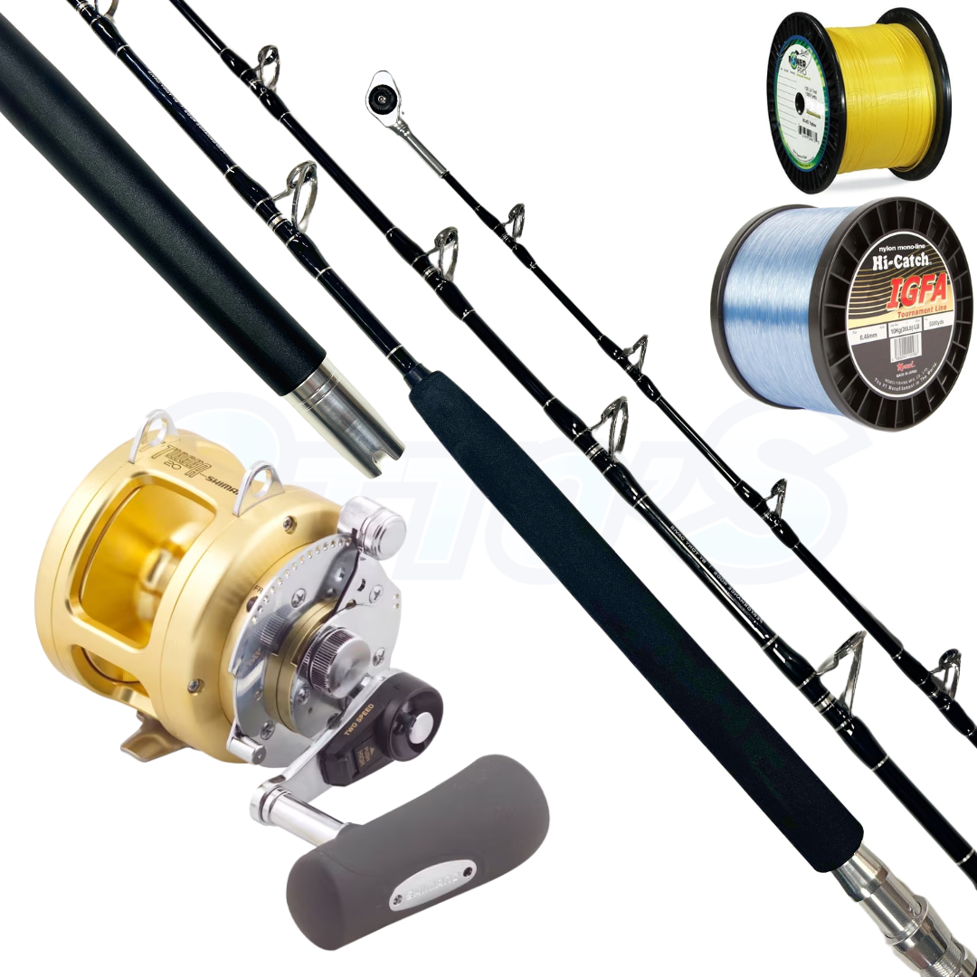 15kg Gamefishing Combo Shimano Tiagra 20 and Fishfinder Custom Series