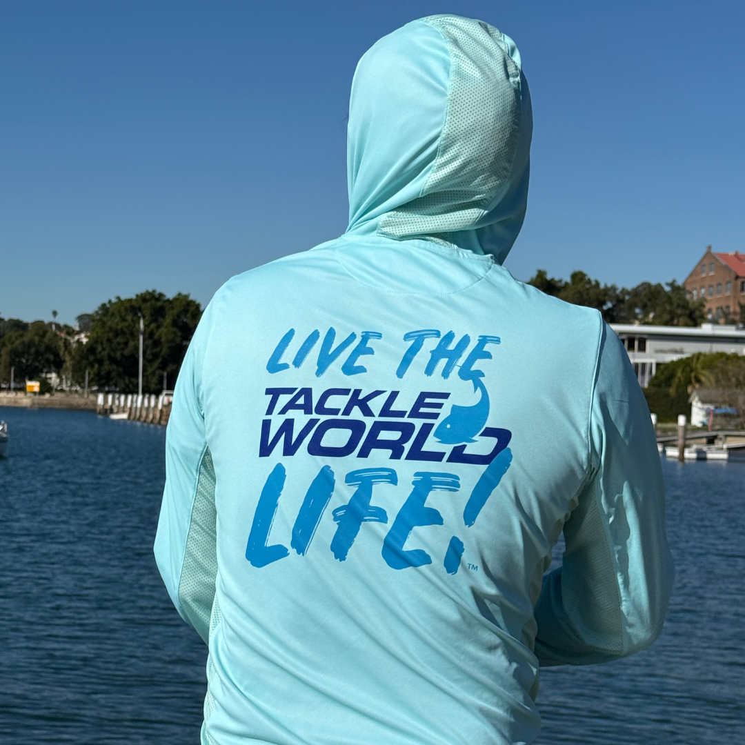 TW Hooded Performance Jersey Long Sleeve Shirt - Seafoam