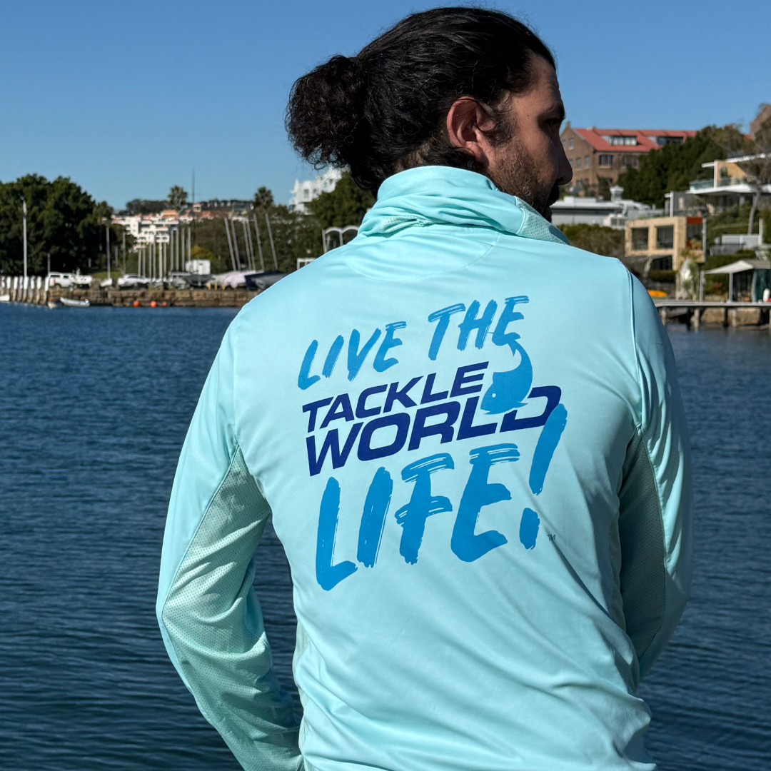 TW Hooded Performance Jersey Long Sleeve Shirt - Seafoam