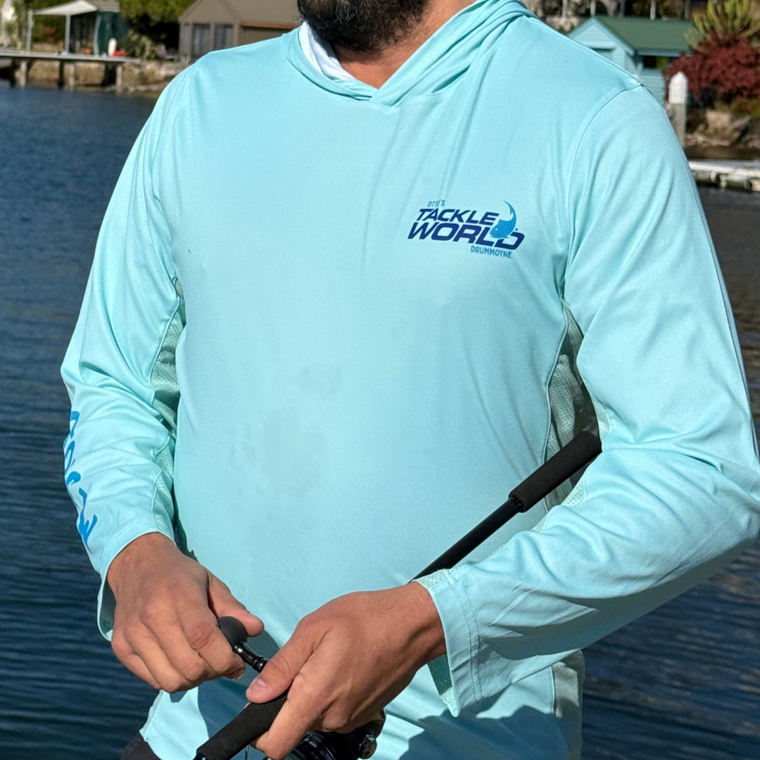 TW Hooded Performance Jersey Long Sleeve Shirt - Seafoam