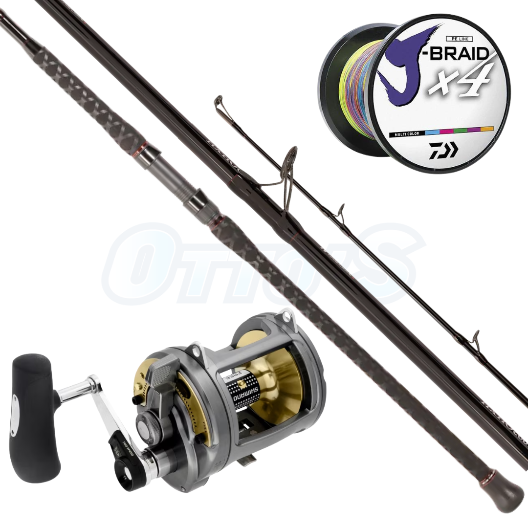 Overhead Drone Fishing Combo Penn Prevail and Shimano Tyrnos
