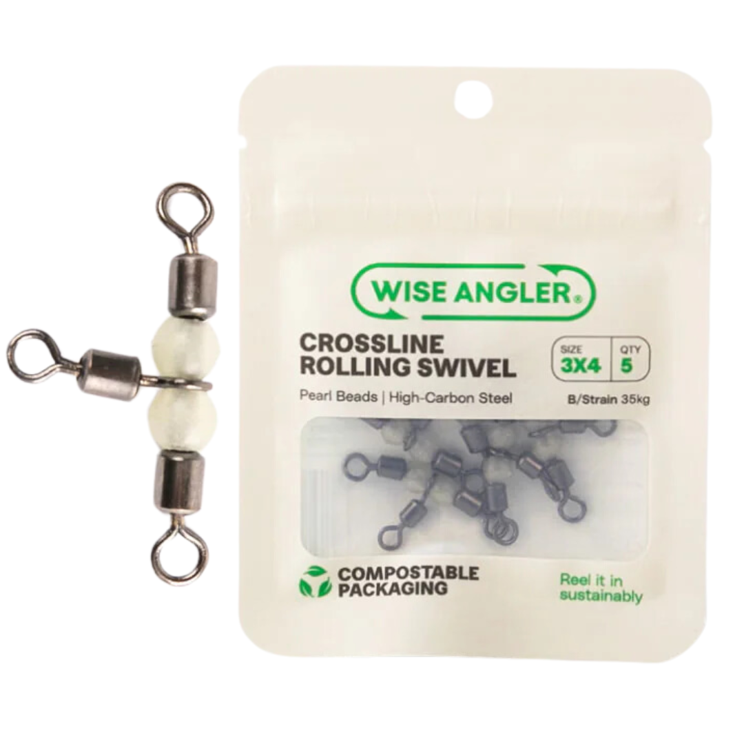 Wise Angler Crossline Rolling Swivel w/ Beads