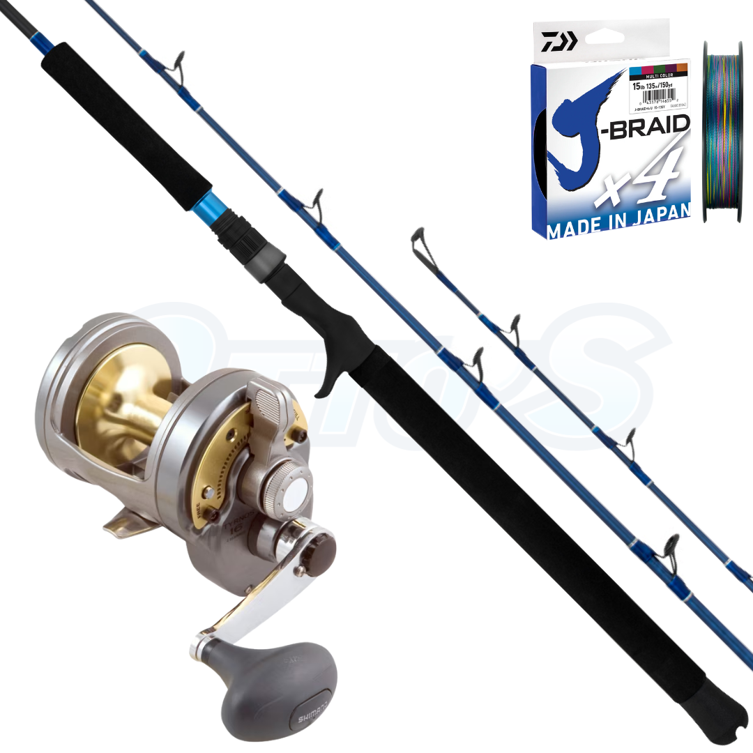 Shimano Tyrnos and Daiwa Saltist Livebait Combo PE3/4