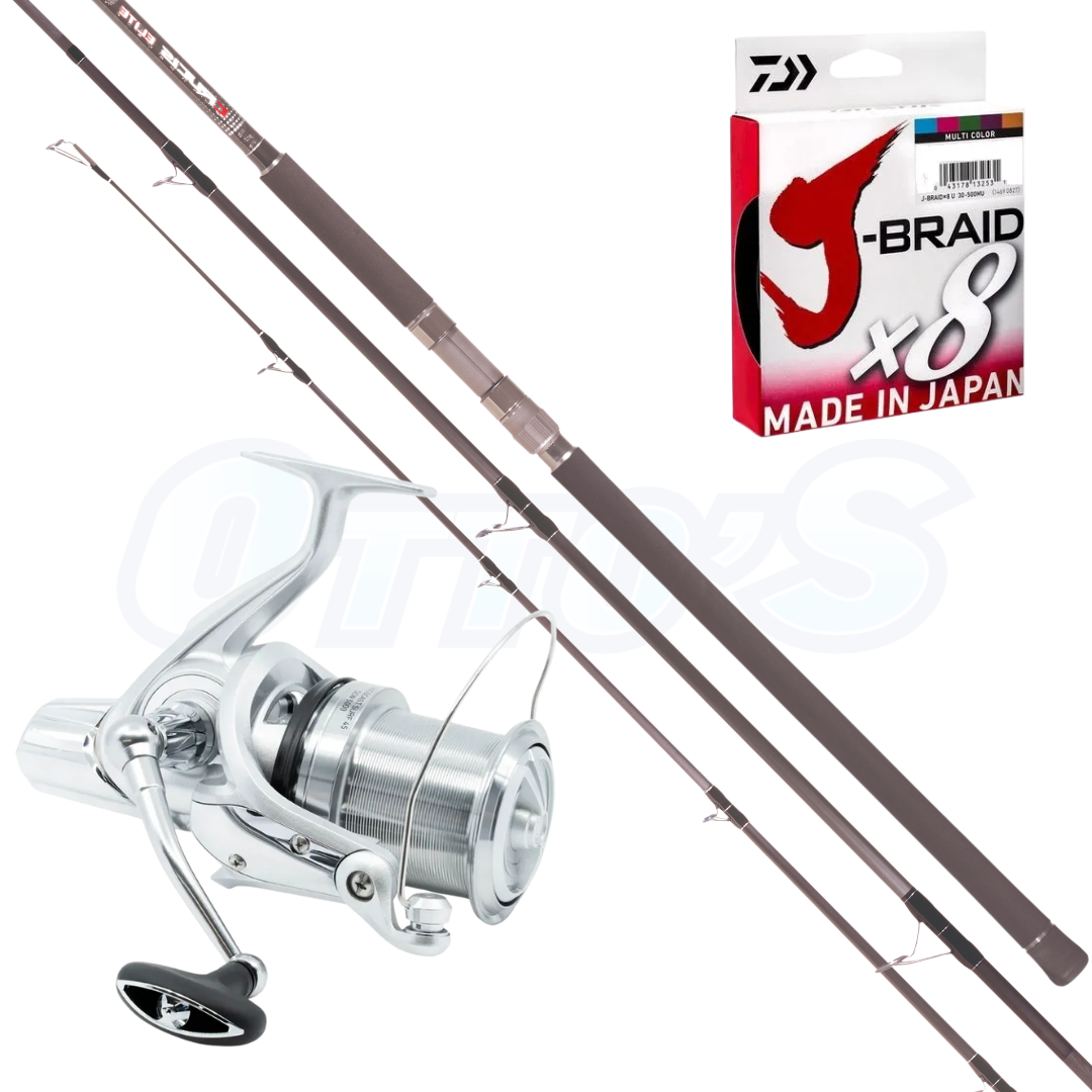 Daiwa Crosscast & Crucis Elite Surfcasting Spinning Fishing Combo
