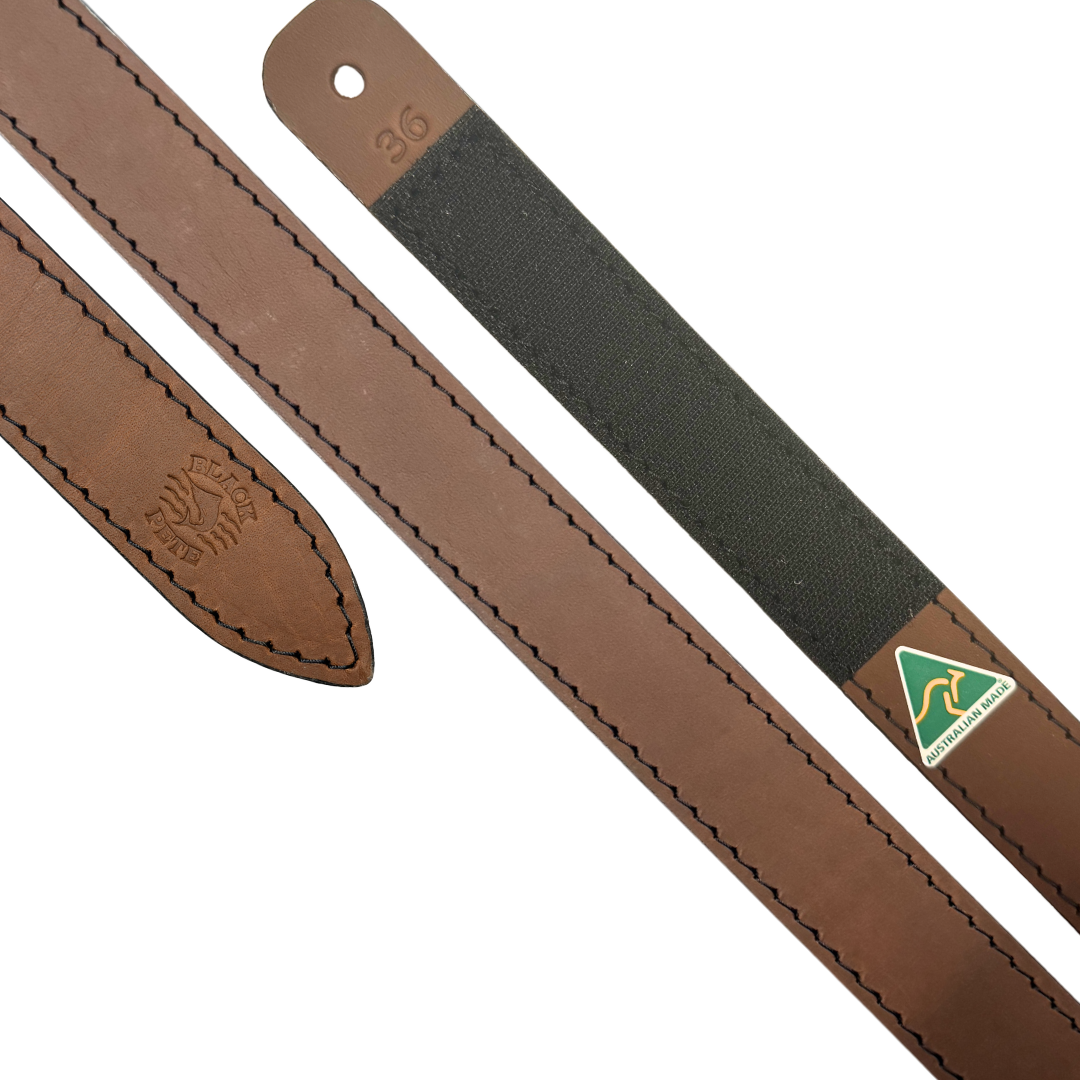 Black Pete Leather Deckie Belt Aussie Made 