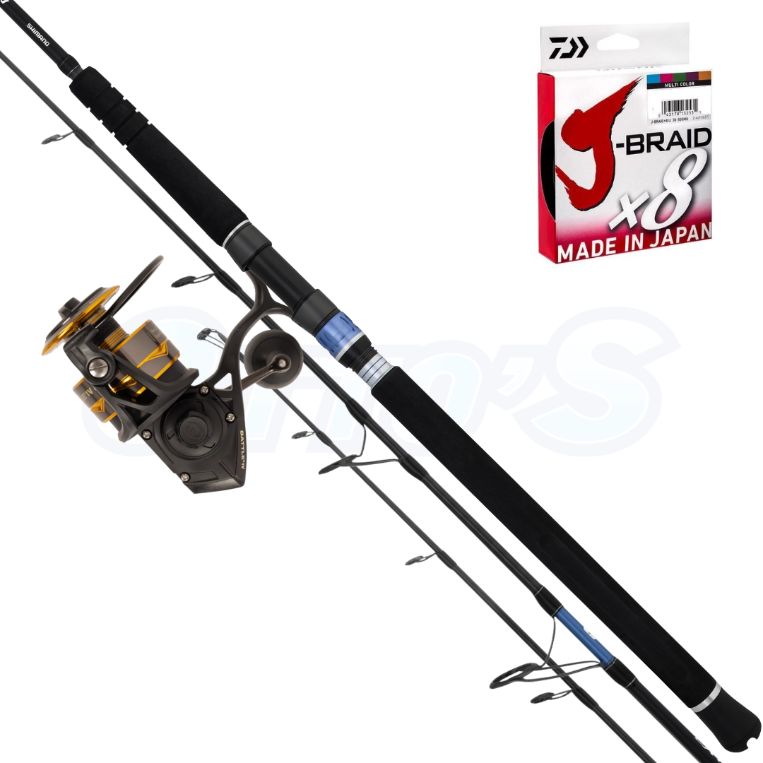 Shimano Extraction & Pen Battler IV Heavy Offshore Spinning Fishing Combo