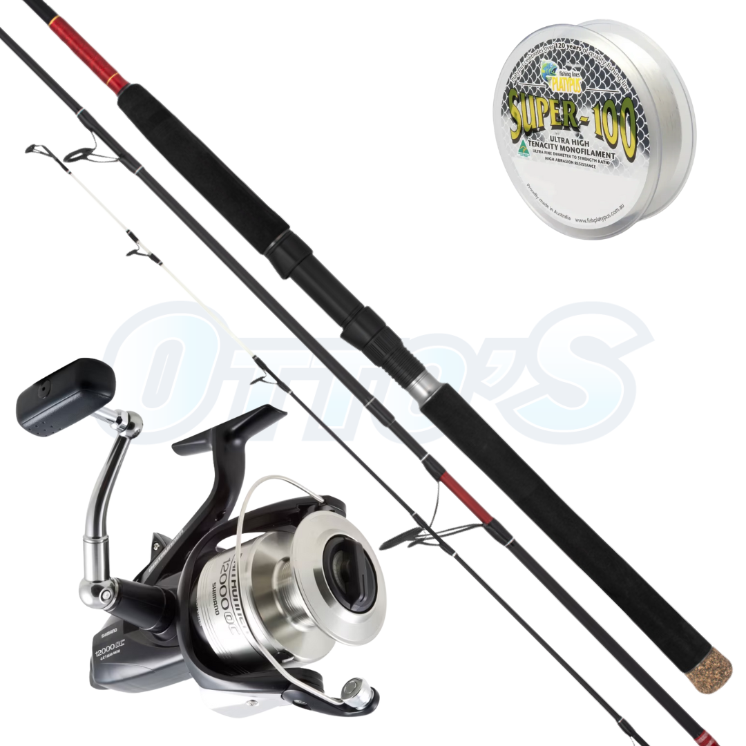 12ft Beach Fishing Combo Bait Fishing Shimano Baitrunner and Beefstick