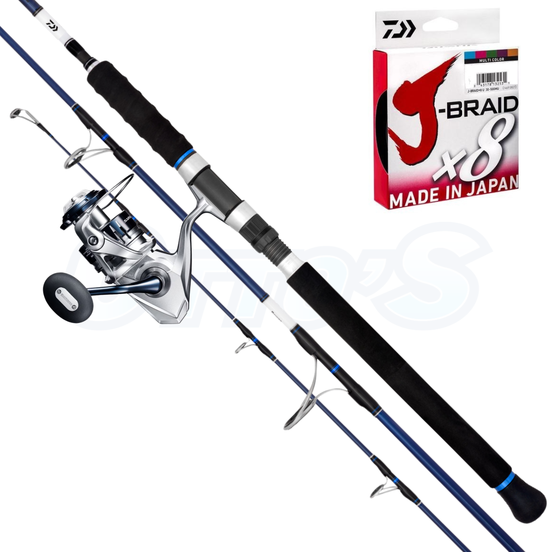 Shimano Saragosa and Daiwa Saltist Hyper V2 Kingfish and GT Lure Combo
