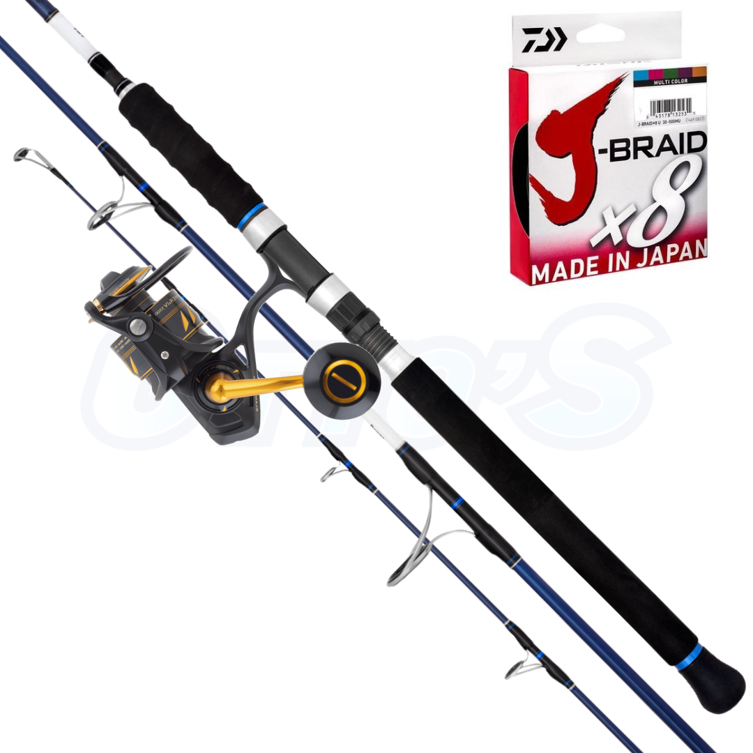 Penn Slammer IV and Daiwa Saltist Hyper V2 Medium Kingfish Lure Combo