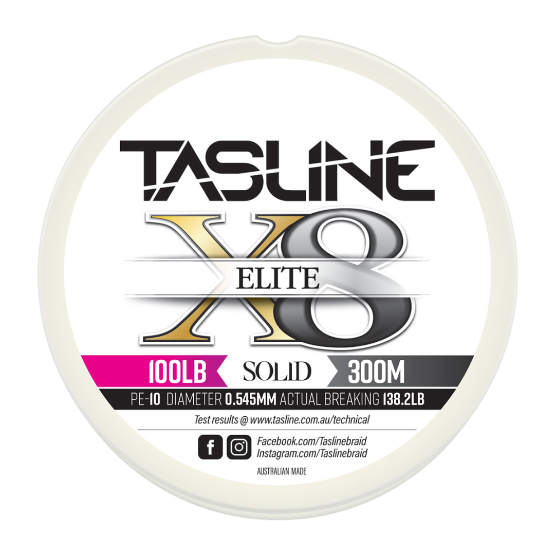 Tasline Elite White 300m Braid Fishing Line-Otto's Tackle World