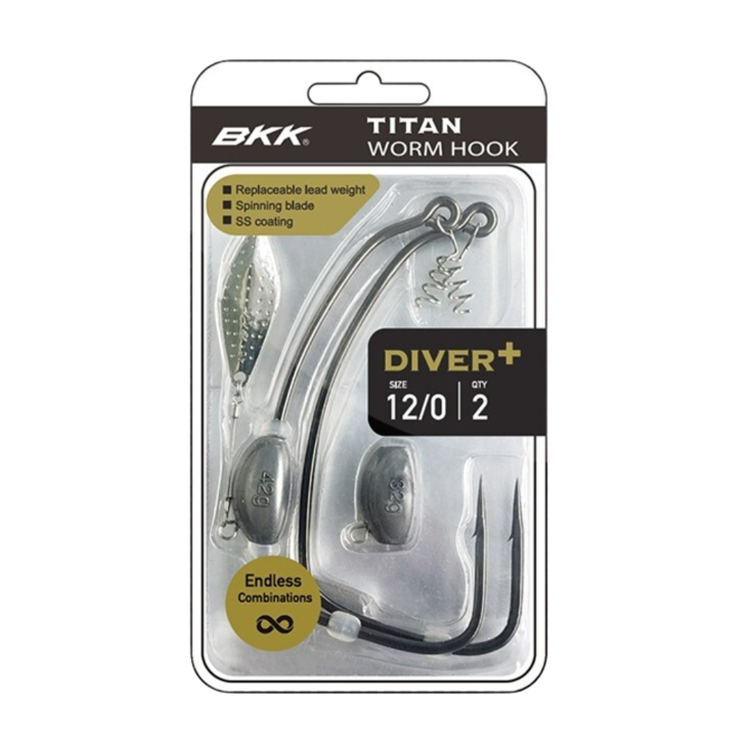 BKK Titan Driver Plus Weedless Worm Fishing Hooks
