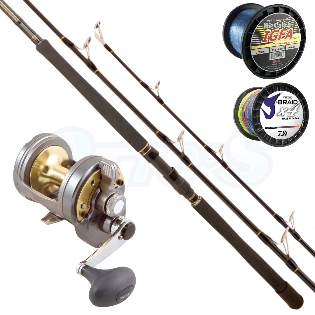 Penn Mercenary & Shimano Tyrnos 15kg LBG Overhead Fishing Combo