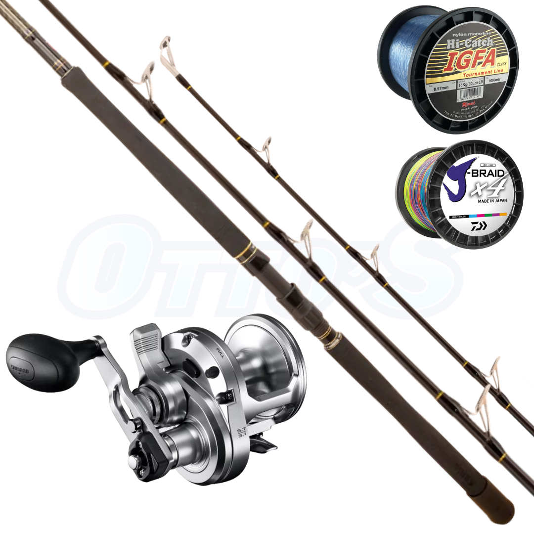 Penn Mercenary & Shimano Speedmaster 15kg LBG Overhead Fishing Combo