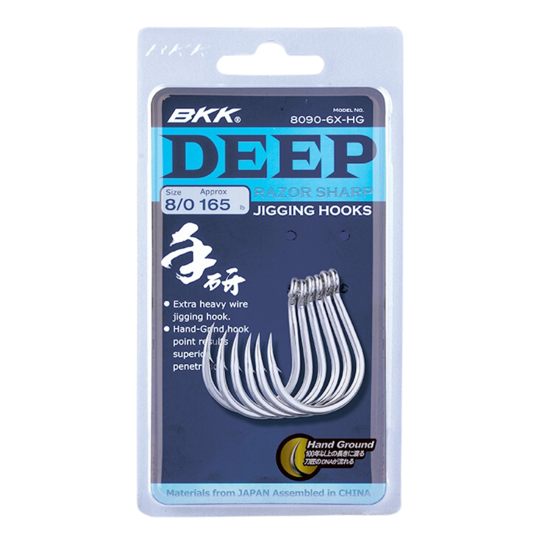 BKK 8090-6X-HG Deep Jig Fishing Hooks-Otto's Tackle World