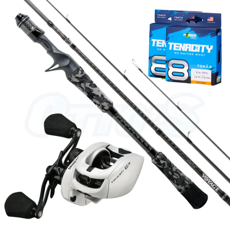 Bone Voyage X and 13 Fishing Travel Baitcast Combo Low Speed