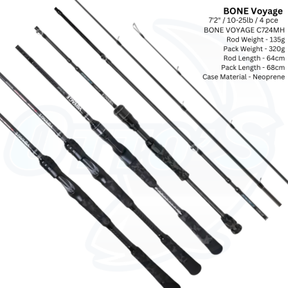 Bone Voyage Travel Baitcast Fishing Rods