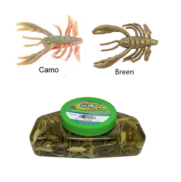 Berkley Gulp Alive Crabby TUB 2 Inch CAMO Saltwater Soft Plastic Fishing Lure-Otto's Tackle World