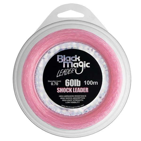 Black Magic Pink Shock Leader Fishing Line - Mono Leader Line-Otto's Tackle World