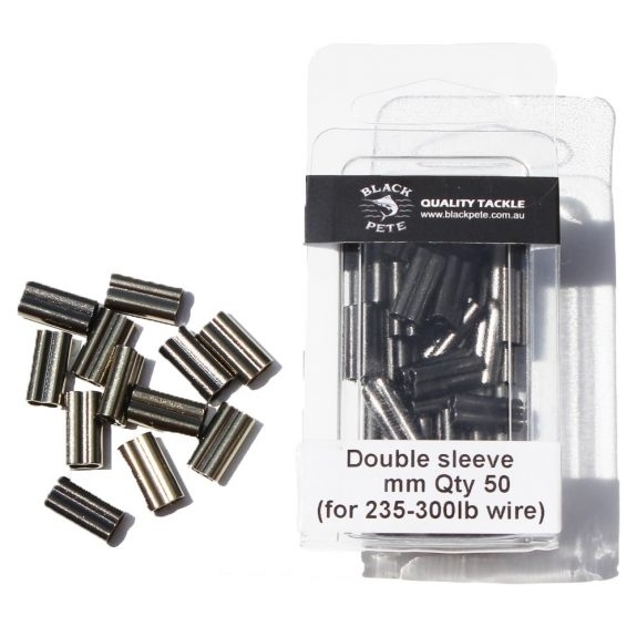 Copper Double Black Sleeve Crimp 50 pack-Otto's  Tackle World