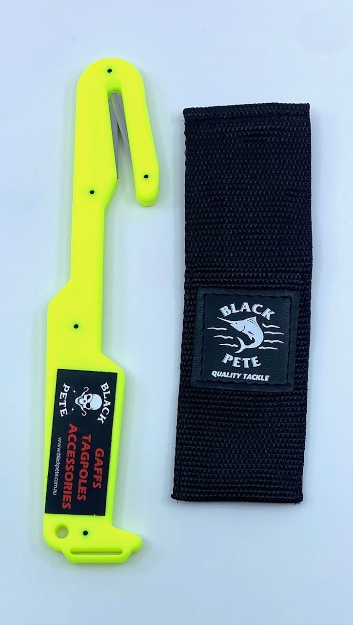 Black Pete Game Fishing Release Knife with Pouch - Yellow