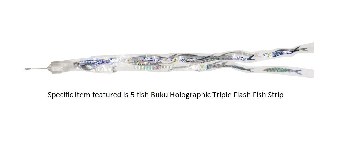 Buku Holographic Triple Flash Fish Strips-Otto's  Tackle World
